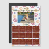 Kalender 2024 für Hundeliebhaber Magnetkarte (Vorne/Hinten)