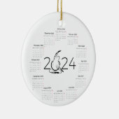 Kalender 2024 für Pilates-Ausbilder Keramik Ornament (Rechts)