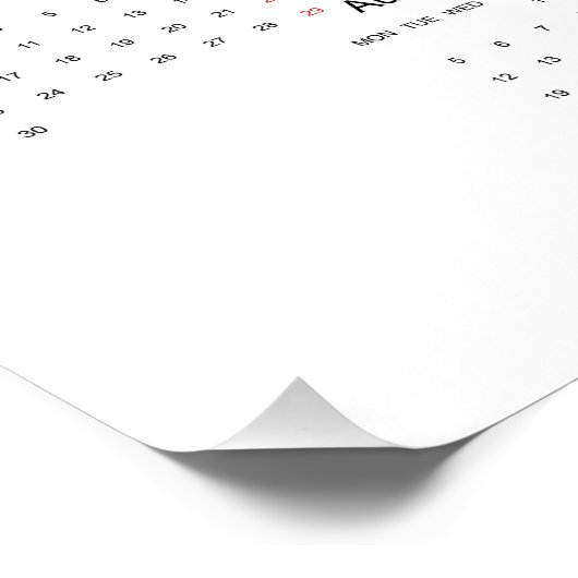 Kalender 2024 für Pilates-Ausbilder Poster (Ecke)