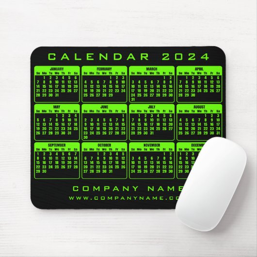 Kalender 2024-Geschäftsmaus Mousepad (Mit Mouse)