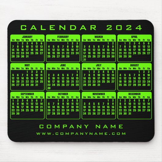 Kalender 2024-Geschäftsmaus Mousepad (Vorne)