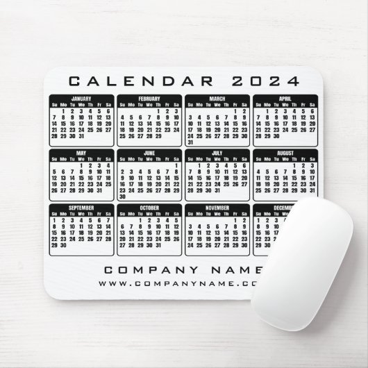 Kalender 2024-Geschäftsmaus Mousepad (Mit Mouse)