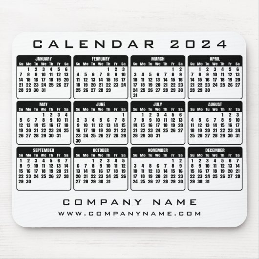 Kalender 2024-Geschäftsmaus Mousepad (Vorne)