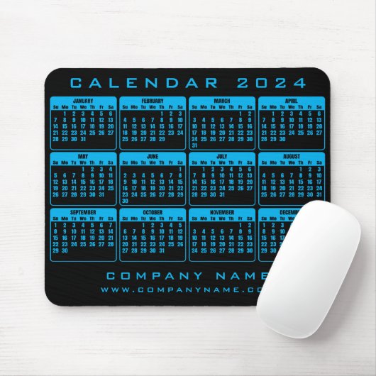 Kalender 2024-Geschäftsmaus Mousepad (Mit Mouse)