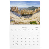 Kalender 2024 Jahr mit Foto von Athen, Griechenlan (Jan 2026)