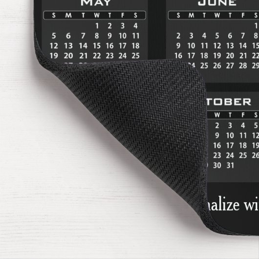 Kalender 2024 - Jahr Mousepad (Ecke)