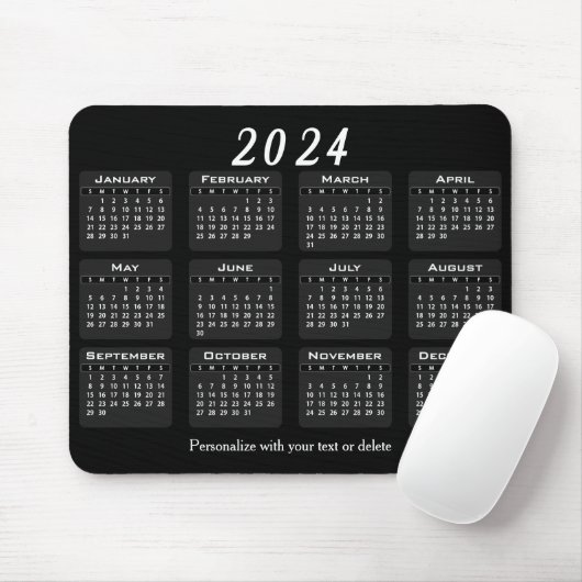 Kalender 2024 - Jahr Mousepad (Mit Mouse)