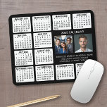 Kalender 2024 mit 2 Fotos und Text - Schwarz-weiß Mousepad<br><div class="desc">Eine 2-Foto-Collage mit Kalender und Raum,  um einige Textzeilen hinzuzufügen. Ein lustiger Artikel für das neue Jahr,  der im Büro oder auf der Zuhause verwendet werden kann. Fügen Sie diesem Design 2 quadratische Fotos hinzu.</div>