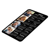 Kalender 2024 mit 4 FotoCollage - schwarz Magnet (Linke Seite)
