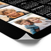 Kalender 2024 mit 4 FotoCollage - schwarz Poster (Ecke)
