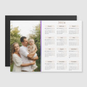 Kalender 2024 mit benutzerdefiniertem Foto Magnetkarte (Vorne/Hinten)