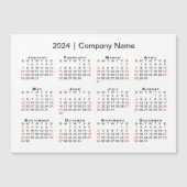Kalender 2024 mit dem Firmennamen White Magnet (Vorderseite)