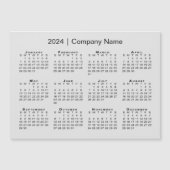 Kalender 2024 mit Firmenname Gray Magnet (Vorderseite)