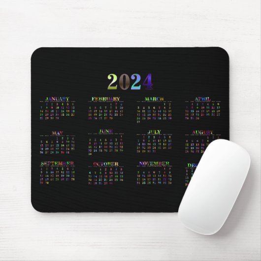 Kalender 2024 mousepad (Mit Mouse)