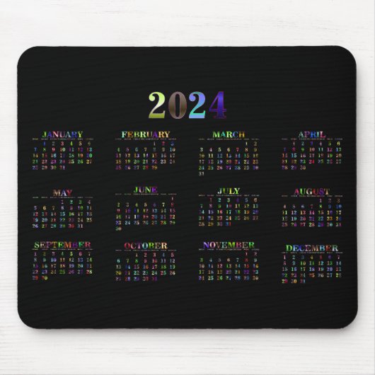 Kalender 2024 mousepad (Vorne)