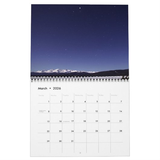 Kalender 2024: Mt Massive, Colorado (Mär 2026)