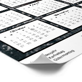 Kalender 2024 pdf zum Ausdrucken Poster (Ecke)