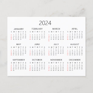 Kalender 2024 postkarte