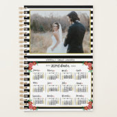 Kalender 2024 - Preppy Floral Stripes Foto m Planer (Vorderseite)