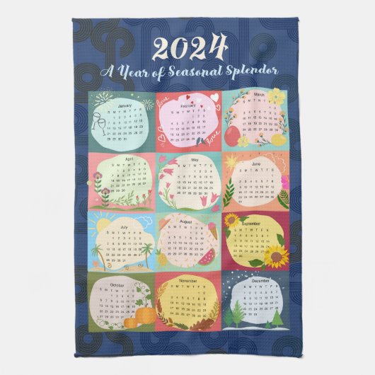 Kalender 2024 Saisonauftakt Geschirrtuch (Vertikal)