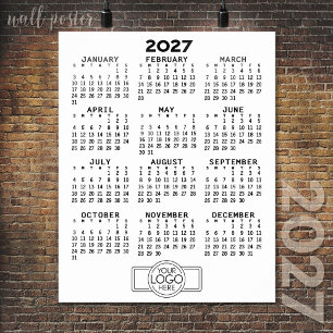 Kalender 2024 - Schwarz-weiße Basishöchstbeträge Poster