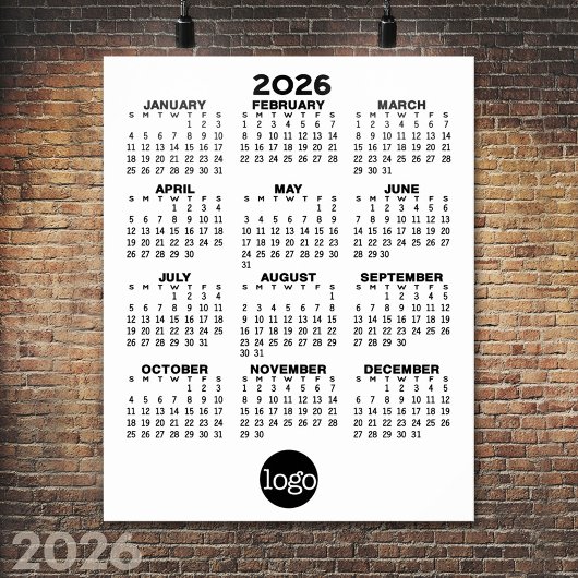 Kalender 2024 - Schwarz-weiße Basishöchstbeträge Poster