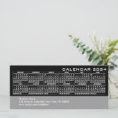 Kalender 2024 - Schwarze Visitenkarte (Stehend Vorderseite)