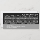 Kalender 2024 - Schwarze Visitenkarte (Vorderseite)