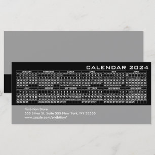 Kalender 2024 - Schwarze Visitenkarte