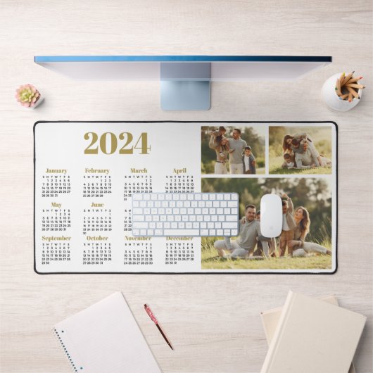 Kalender 2024 und FotoCollage Schreibtischunterlage (Büro 1)