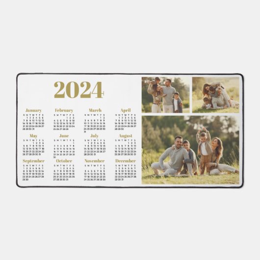 Kalender 2024 und FotoCollage Schreibtischunterlage (Vorderseite)