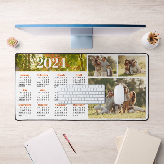 Kalender 2024 und FotoCollage Schreibtischunterlage (Büro 1)
