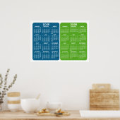 Kalender 2025 2026 - Mindestbetrag 2 Jahr Poster (Küche)