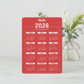 Kalender 2025 Blau Begleitkarte (Stehend Vorderseite)