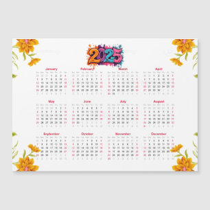 Kalender 2025 für die Volljahresperiode - Basissze Magneteinladung