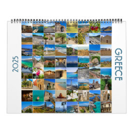 Kalender 2025 Jahr mit Foto von Griechenland Kalen