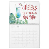 Kalender 2025 Kalender der tropischen Wasserfarben (Jan 2025)