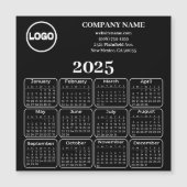Kalender 2025 - Kundenspezifischer Firmenname und  Magnetkarte (Vorderseite)