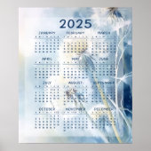 Kalender 2025 Löwenzahnblüten Hintergrund Poster (Vorne)