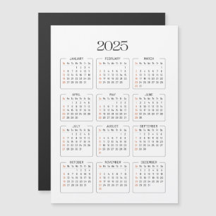 Kalender 2025 magnetkarte