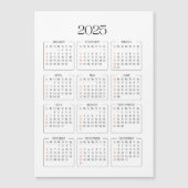 Kalender 2025 magnetkarte (Vorderseite)