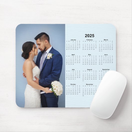 Kalender 2025 mit benutzerdefiniertem Foto Mousepad (Mit Mouse)