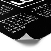 Kalender 2025 mit Firmenlogo und Name Black Poster (Ecke)