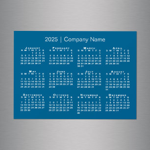 Kalender 2025 mit Firmenname Blue Magnet