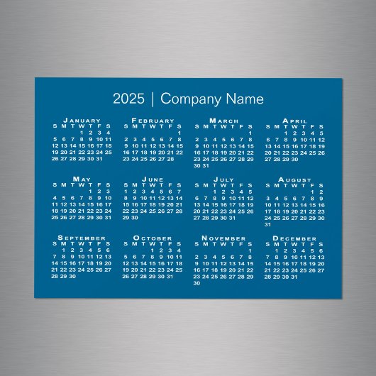 Kalender 2025 mit Firmenname Blue Magnet