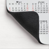 Kalender 2025 mit Firmennamen auf leicht grau Mousepad (Ecke)