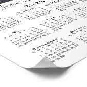 Kalender 2025 mit Ihrem Foto und Name auf Weiß Poster (Ecke)