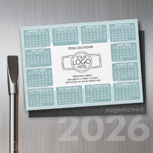 Kalender 2025 mit Logo Kontakt Information Magnet