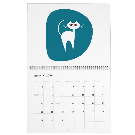 Kalender 2025 mit MCM Katzen (Mär 2026)