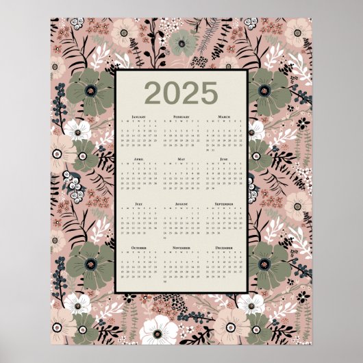 Kalender 2025 Muster Poster (Vorne)